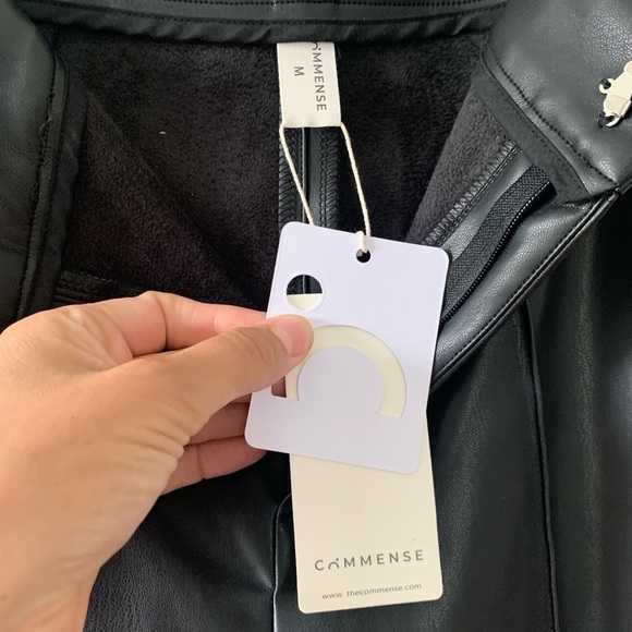 PRICE DROP Commense Women's Black High-Waisted Faux Leather Pleather Pants M NWT - Picture 9 of 9